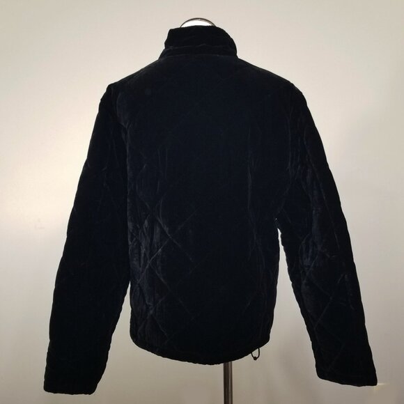 Ralph Lauren Womens L Plush High Neck Jacket Long Sleeve Full Zip Gorpcore Black - Picture 4 of 7